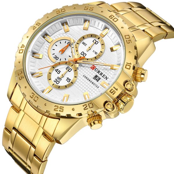 CURREN 8334 Men's Business Watch Three-eye Steel Belt Six-pin Waterproof Calendar - Image 10