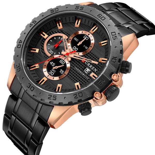 CURREN 8334 Men's Business Watch Three-eye Steel Belt Six-pin Waterproof Calendar - Image 14