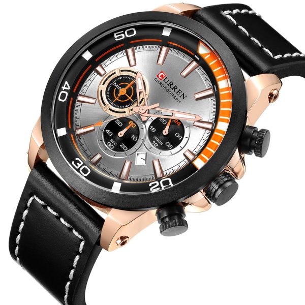 CURREN 8310 Men's Watch Six-pin Calendar Leather Waterproof - Image 2