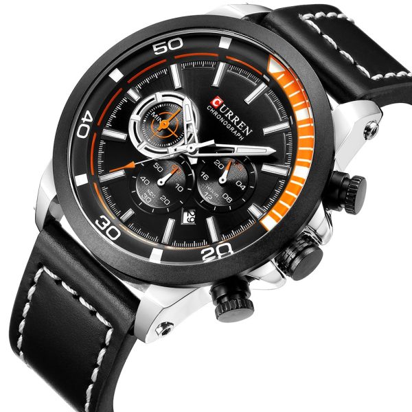CURREN 8310 Men's Watch Six-pin Calendar Leather Waterproof - Image 15