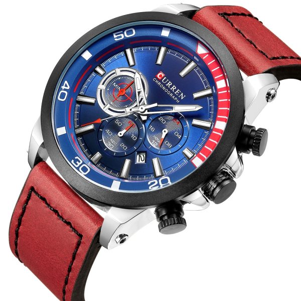 CURREN 8310 Men's Watch Six-pin Calendar Leather Waterproof - Image 11