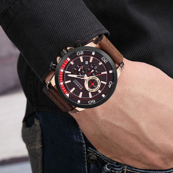 CURREN 8310 Men's Watch Six-pin Calendar Leather Waterproof - Image 10