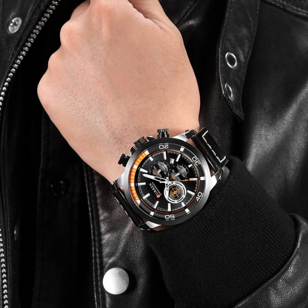 CURREN 8310 Men's Watch Six-pin Calendar Leather Waterproof - Image 18