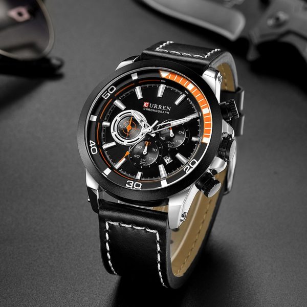 CURREN 8310 Men's Watch Six-pin Calendar Leather Waterproof - Image 17