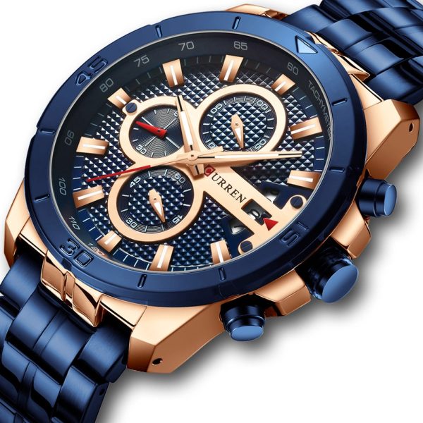 Curren 8337 Men's Watch Six-Pin Multifunction Quartz Calendar Steel Band - Image 6