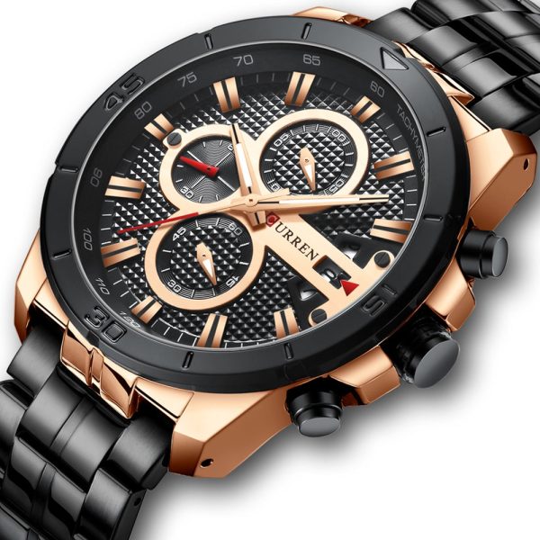 Curren 8337 Men's Watch Six-Pin Multifunction Quartz Calendar Steel Band - Image 2