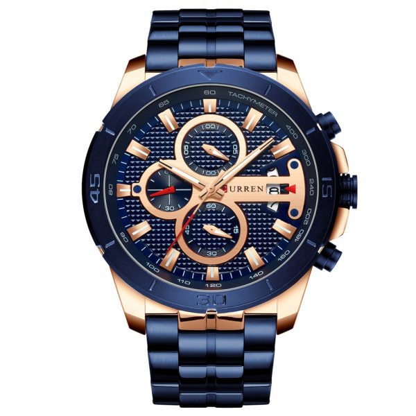 Curren 8337 Men's Watch Six-Pin Multifunction Quartz Calendar Steel Band - Image 12