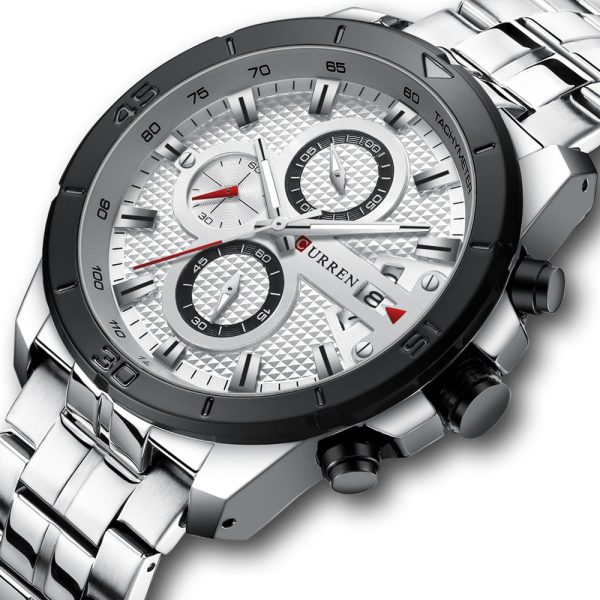 Curren 8337 Men's Watch Six-Pin Multifunction Quartz Calendar Steel Band - Image 10