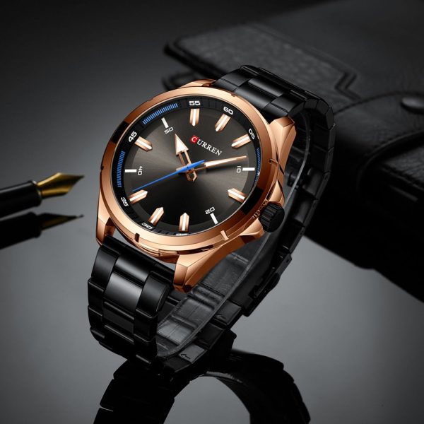 CURREN 8320 Men's Quartz Watch Large Dial Fashion Business Waterproof - Image 5