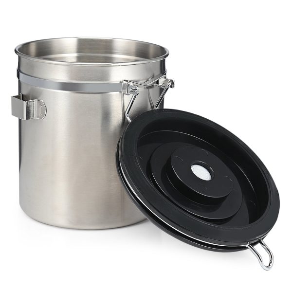 Coffee Beans Sealed Can with Exhaust Valve Stainless Steel Tea Canister - Image 9