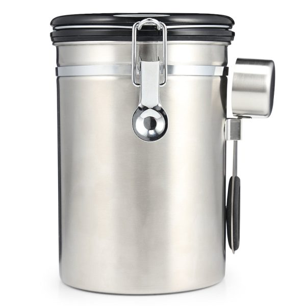 Coffee Beans Sealed Can with Exhaust Valve Stainless Steel Tea Canister - Image 13