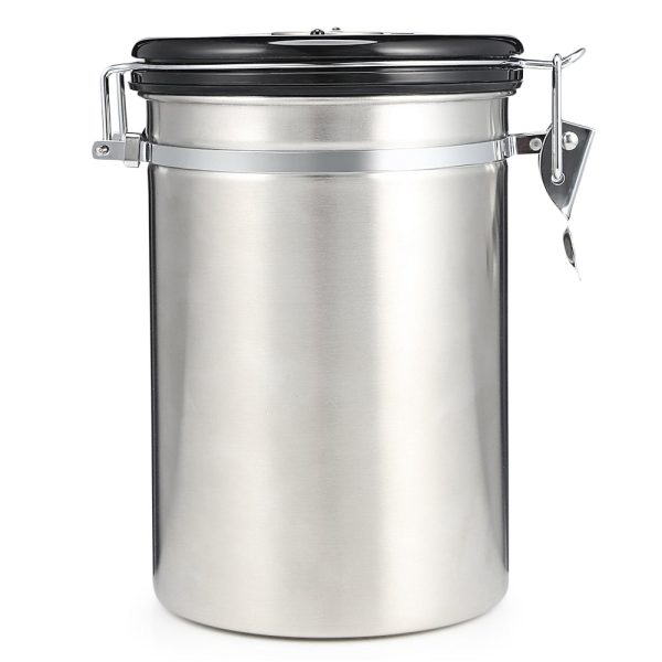 Coffee Beans Sealed Can with Exhaust Valve Stainless Steel Tea Canister - Image 14
