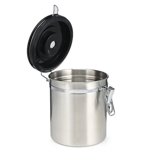 Coffee Beans Sealed Can with Exhaust Valve Stainless Steel Tea Canister - Image 10