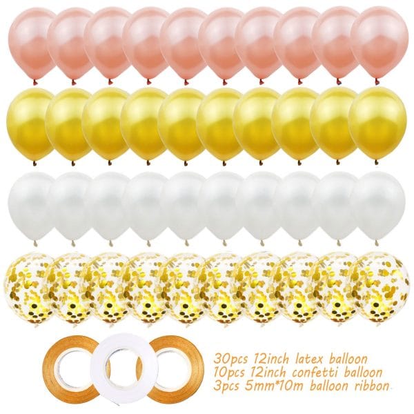 12ʺ Balloon Set Balloon Garland Wedding Arch Birthday Party Creative Decorations with Balloon Ribbon Rolls 43pcs - Image 2