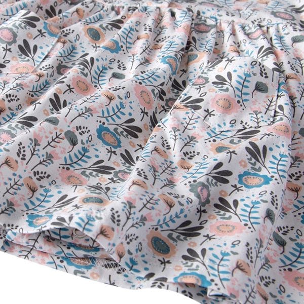 19F103 Baby Girls Romper Jumpsuit Floral Printed Short Sleeve - Image 6