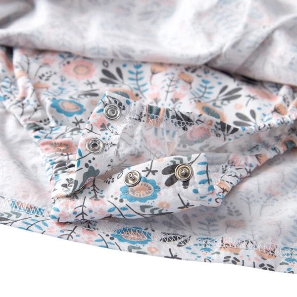 19F103 Baby Girls Romper Jumpsuit Floral Printed Short Sleeve - Image 8