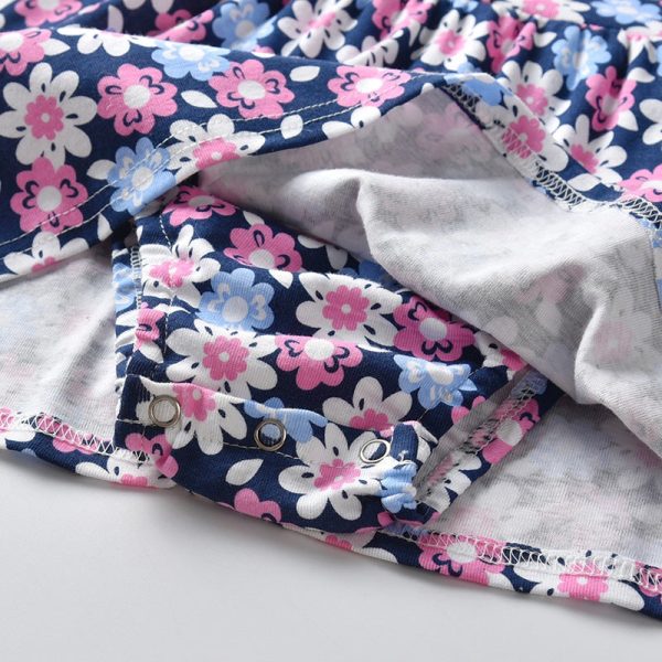 Baby Girls Romper Jumpsuit Floral Printed Short Sleeve - Image 11