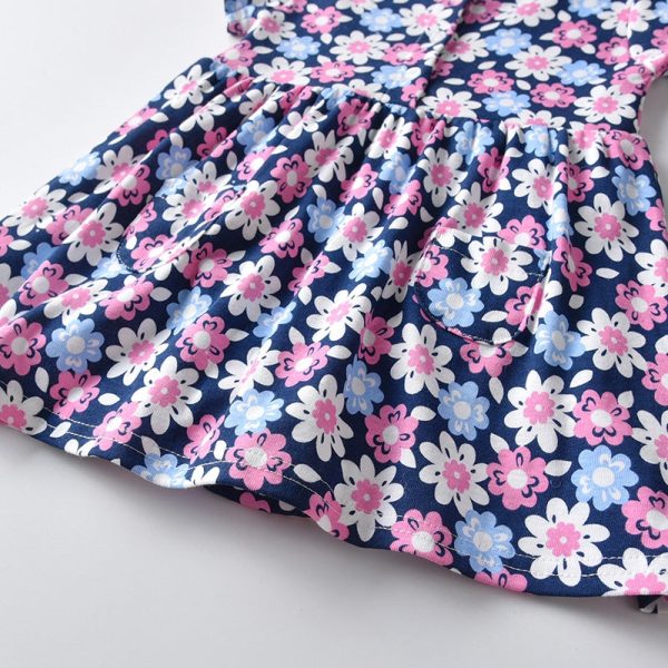 Baby Girls Romper Jumpsuit Floral Printed Short Sleeve - Image 12