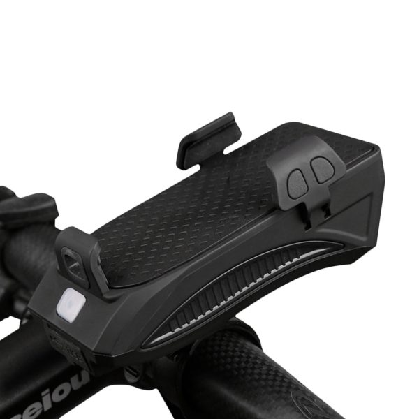 Bike Front Light Phone Holder Charger 130dB Bicycle Bell Power Bank Water-resistant Handlebar - Image 2