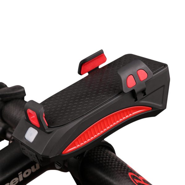 Bike Front Light Phone Holder Charger 130dB Bicycle Bell Power Bank Water-resistant Handlebar - Image 6