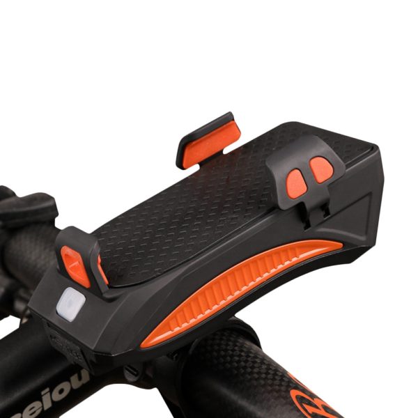 Bike Front Light Phone Holder Charger 130dB Bicycle Bell Power Bank Water-resistant Handlebar - Image 14