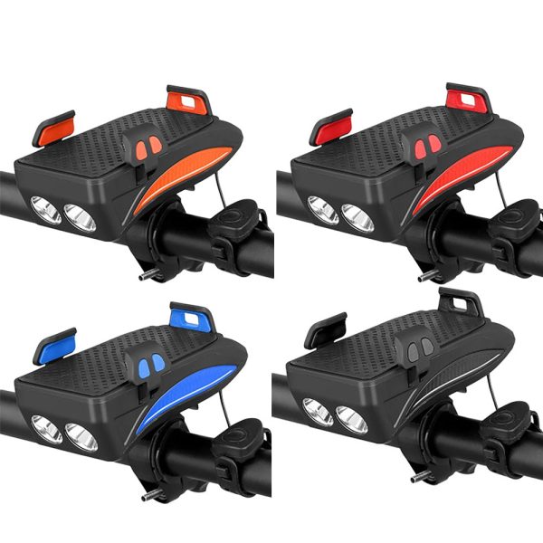 Bike Front Light Phone Holder Charger 130dB Bicycle Bell Power Bank Water-resistant Handlebar - Image 13