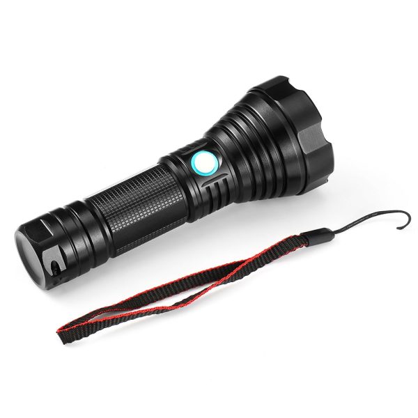 752 LED Light / Adjustable Brightness USB Aluminum Alloy Rechargeable Flashlight - Image 5