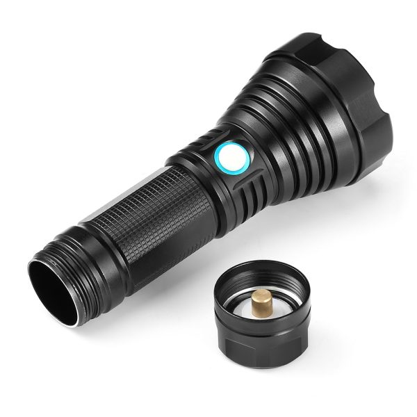 752 LED Light / Adjustable Brightness USB Aluminum Alloy Rechargeable Flashlight - Image 6