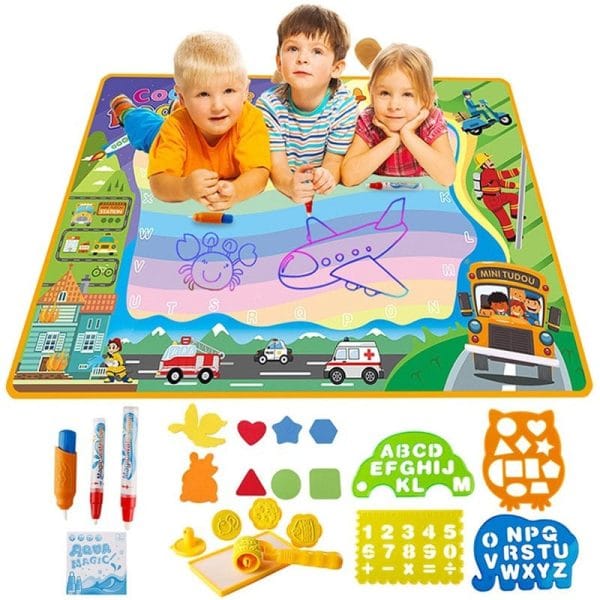 100 x 70cm Painting Cloth Cognitive Theme Graffiti Toy