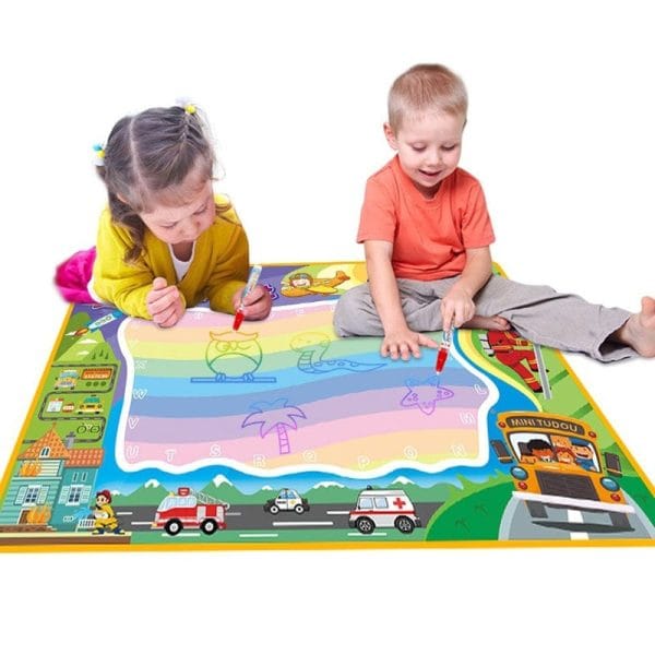 100 x 70cm Painting Cloth Cognitive Theme Graffiti Toy - Image 3