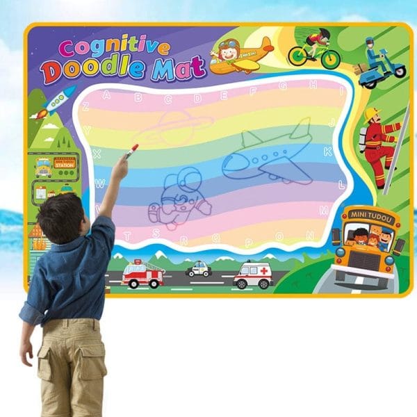 100 x 70cm Painting Cloth Cognitive Theme Graffiti Toy - Image 2