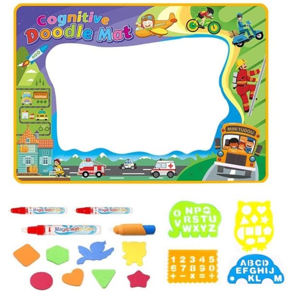 100 x 70cm Painting Cloth Cognitive Theme Graffiti Toy - Image 6