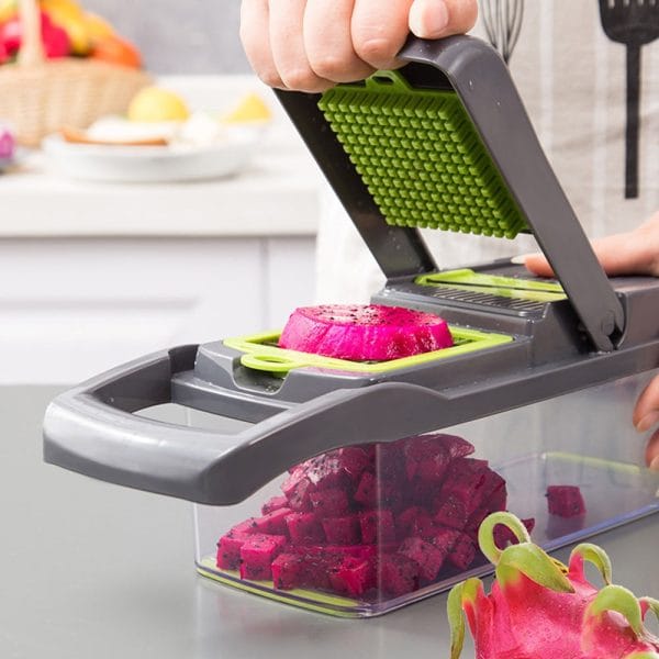 11PC Vegetable Fruit Peeler Multi-Function Chopper Steel Slicer Dicer Wire Slicer Grater set - Image 6