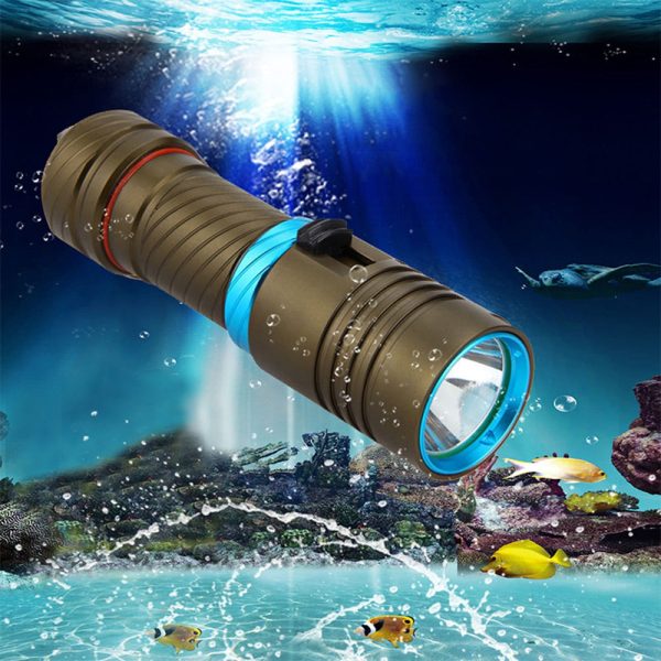 Asafee AF38 LED Flashlight Electric Torch Diving Underwater Light Lamp - Image 6