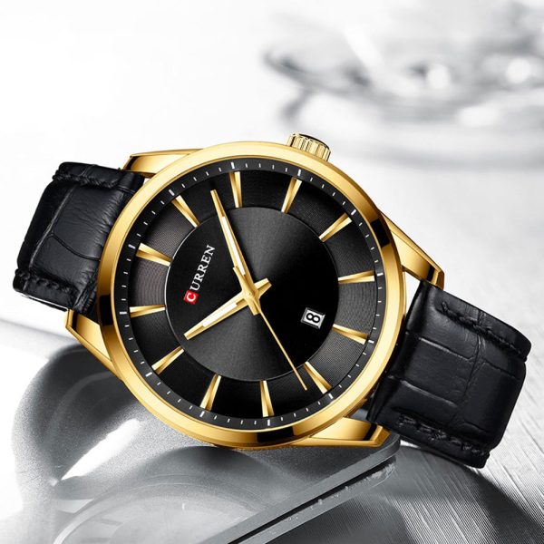 CURREN 8365 Men's Round Belt Watch Waterproof - Image 3