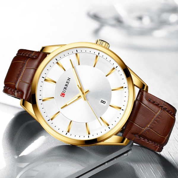 CURREN 8365 Men's Round Belt Watch Waterproof - Image 9