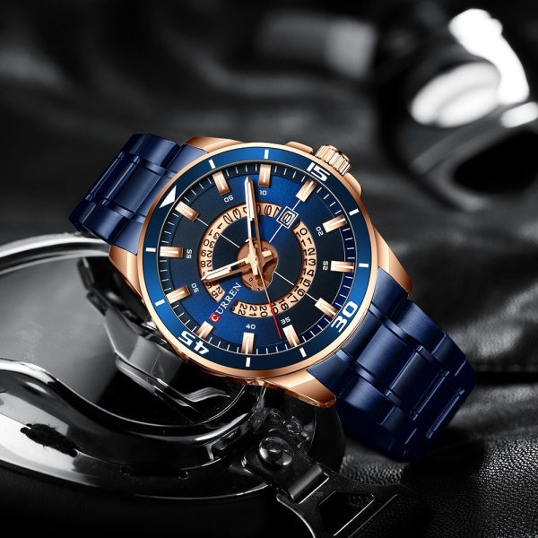 CURREN Men's Round Calendar Watch - Image 8