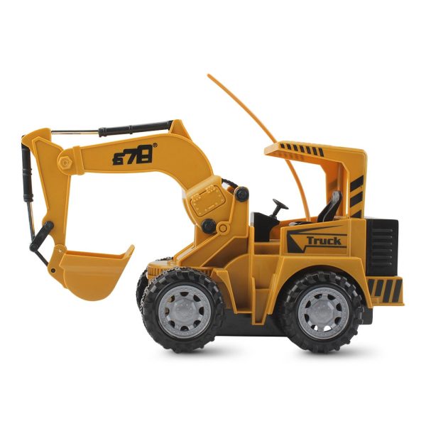8075E 2.4G Remote Control Colorful Flash Light Simulation RC Excavator Truck Toy Gift - Image 3
