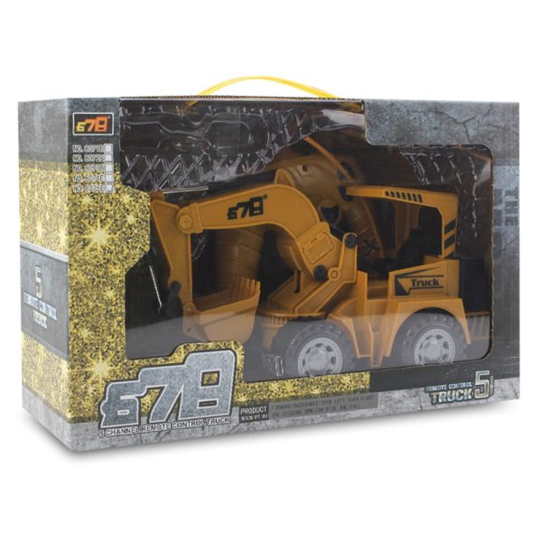 8075E 2.4G Remote Control Colorful Flash Light Simulation RC Excavator Truck Toy Gift - Image 4