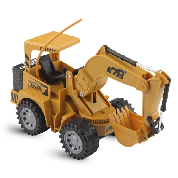 8075E 2.4G Remote Control Colorful Flash Light Simulation RC Excavator Truck Toy Gift - Image 2