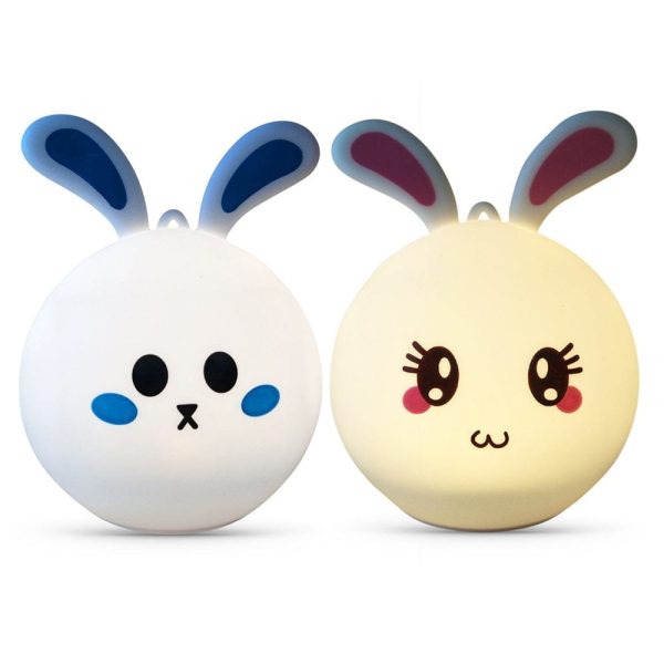 1.5W Silicone Night RGB + Warm Light Pat Rabbit Pattern - Image 4