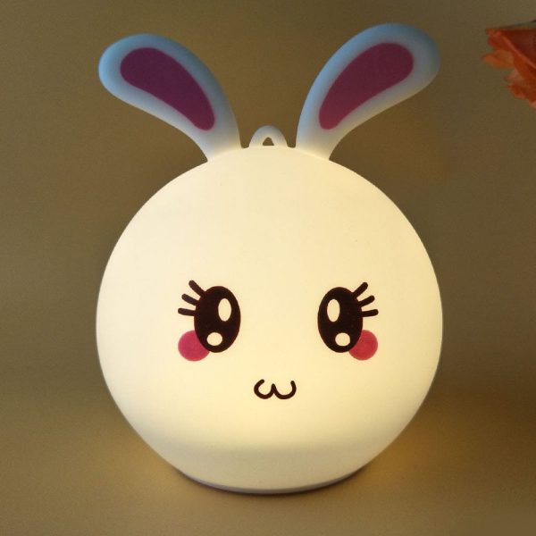 1.5W Silicone Night RGB + Warm Light Pat Rabbit Pattern - Image 11