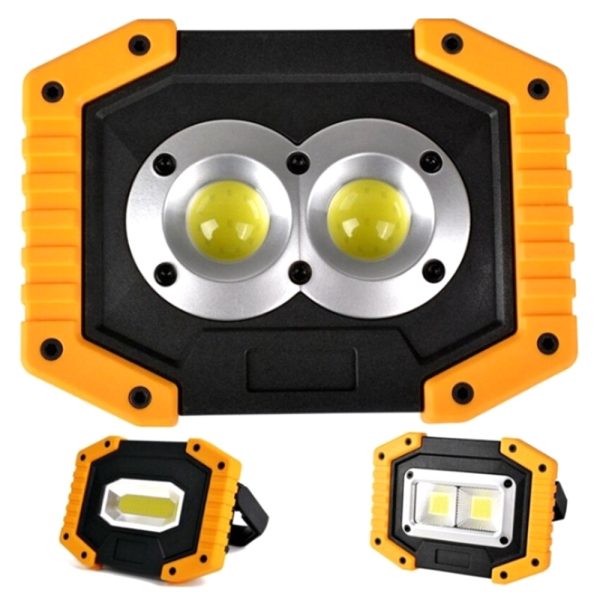 COB LED Work Light High Brightness Rechargeable Waterproof Lamp for Camping Hiking Hunting Exploring Outdoor Acitivities