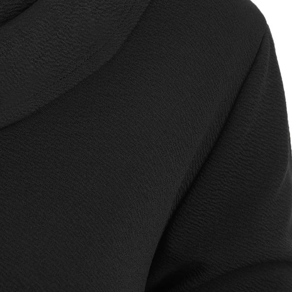 Cowl Neck Buttons Asymmetric Top - Image 8