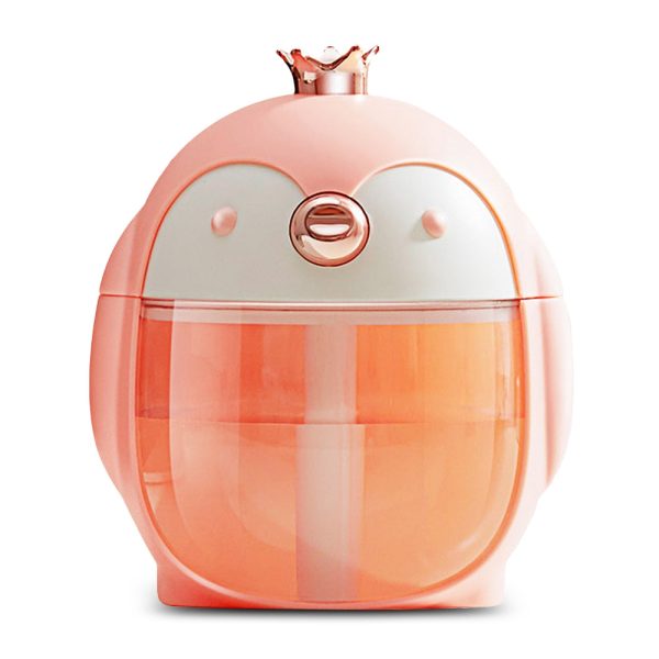 Cute Crown Penguin Air Humidifier Aroma Essential Oil Diffuser Night Lamp - Image 5