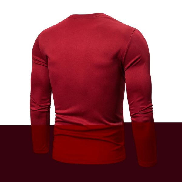 Color Blocking Long Sleeves Casual T-shirt - Image 6