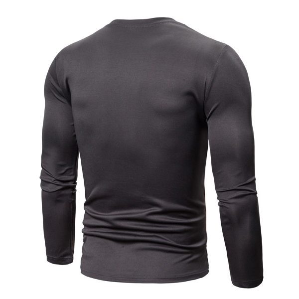 Color Blocking Long Sleeves Casual T-shirt - Image 8