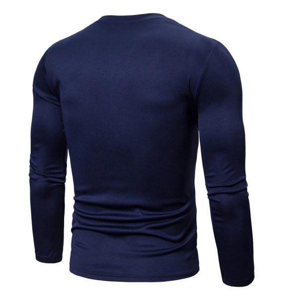 Color Blocking Long Sleeves Casual T-shirt - Image 9