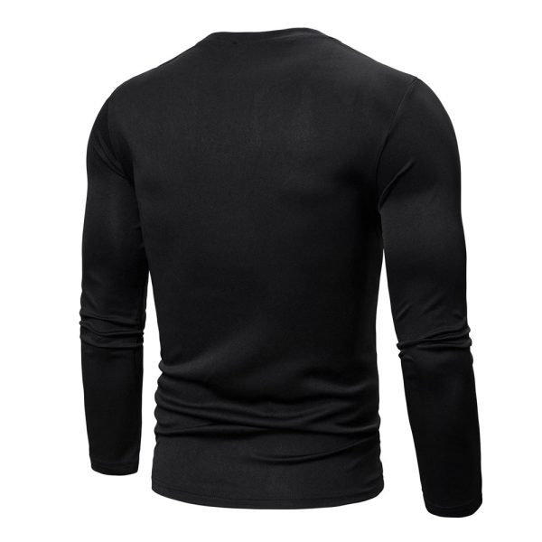 Color Blocking Long Sleeves Casual T-shirt - Image 10