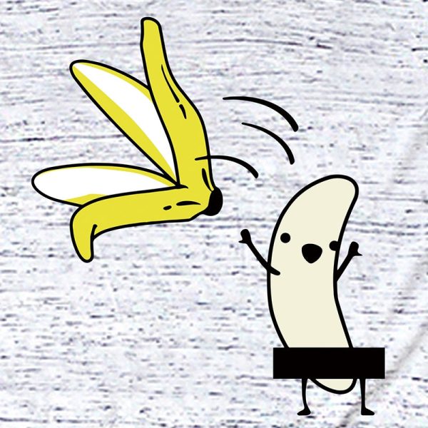 Banana Strip Printed Short Sleeve T-shirt for Women - Image 10
